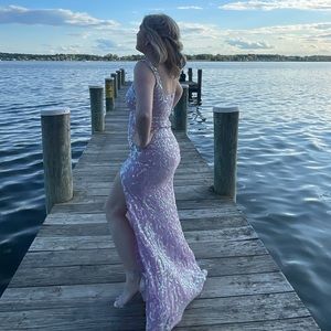 Purple Sparkle Prom Dress